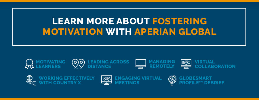 learn more about fostering motivation with Aperian Global