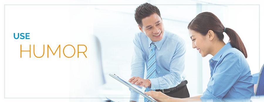 use humor when motivating employees in training